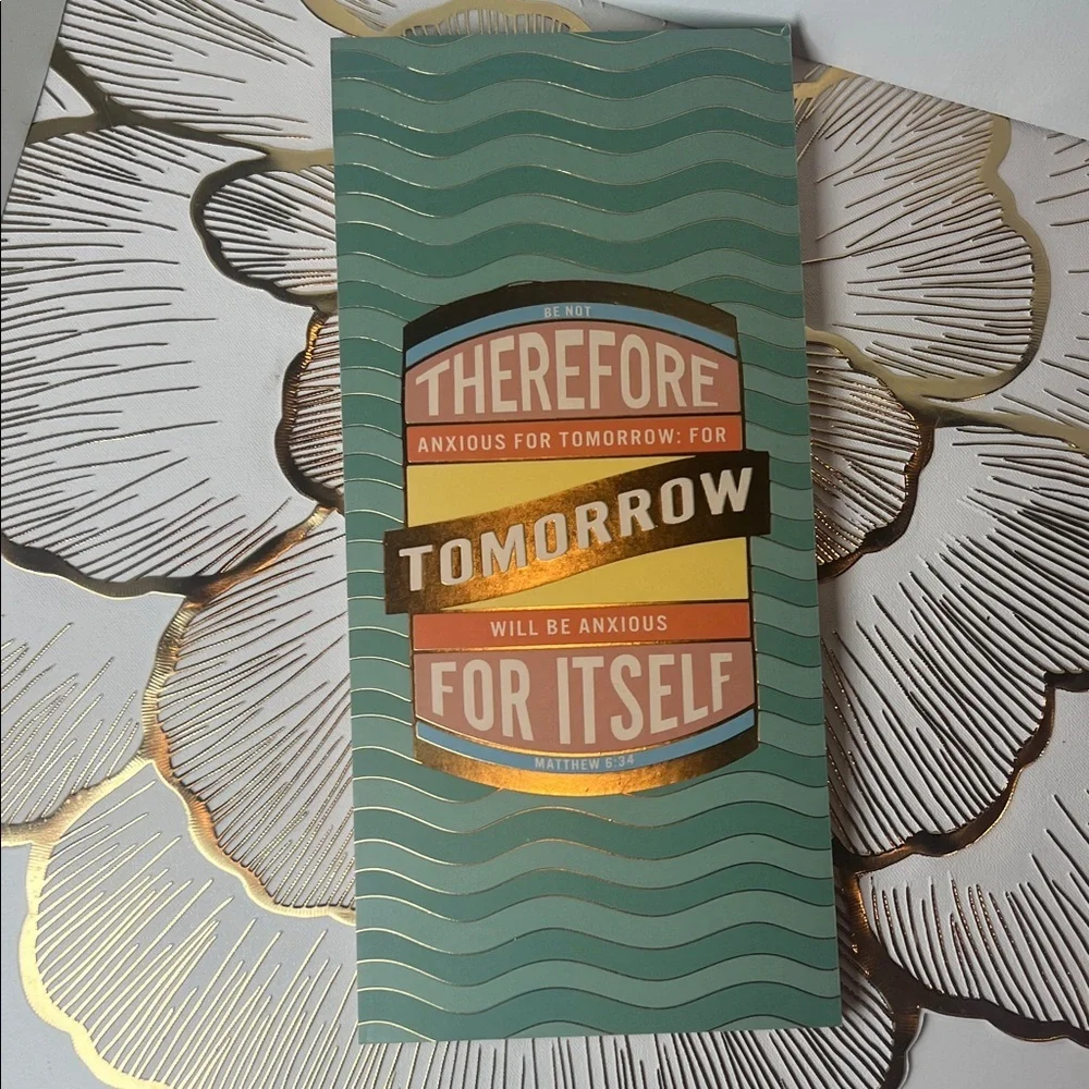Inspirational Green and Gold Notebook